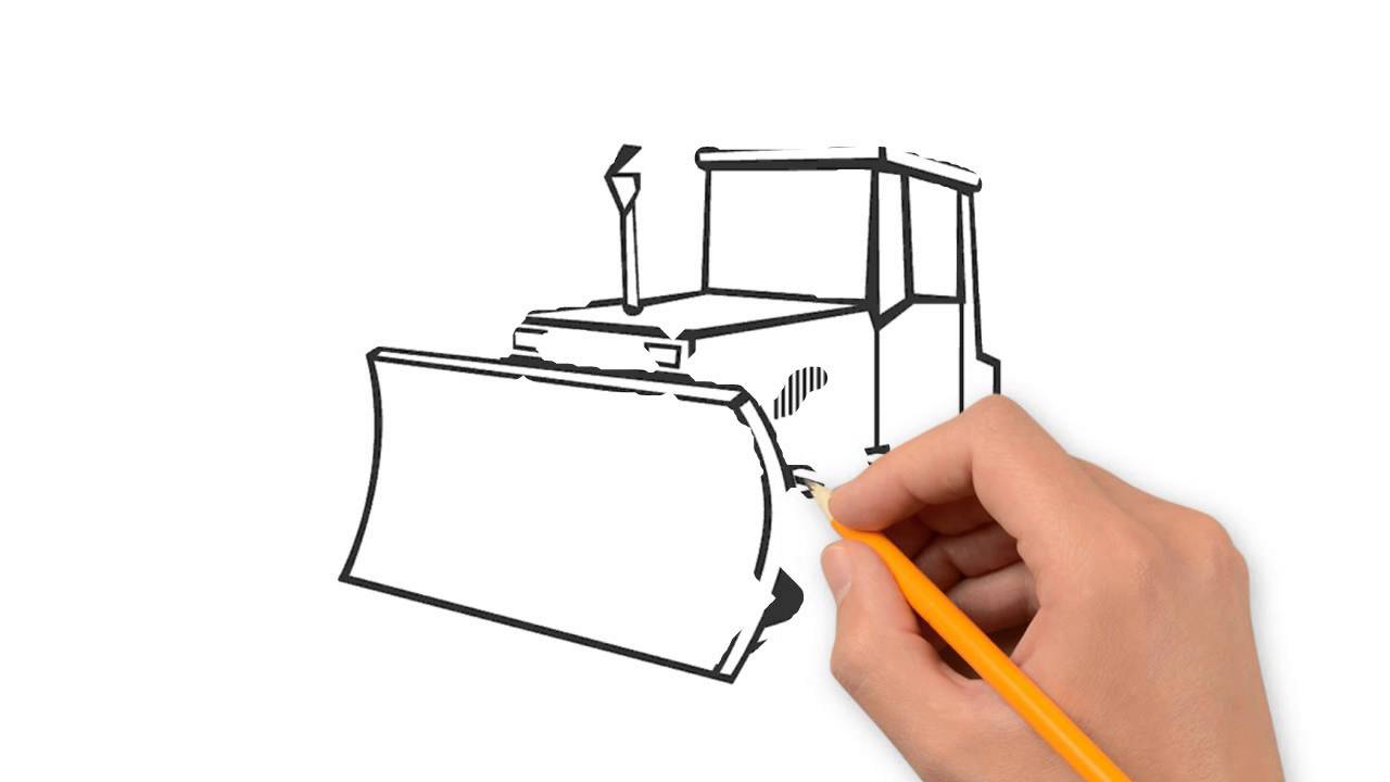 1280x720 dozer transport pencil to draw step