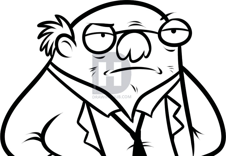 879x607 How To Draw Dr Chimpsky, Dr Chimpsky From Rocket Monkeys, Step