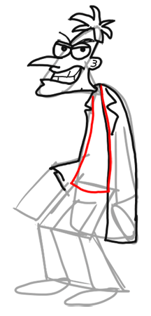 216x450 step how to draw dr doofenshmirtz from phineas and ferb