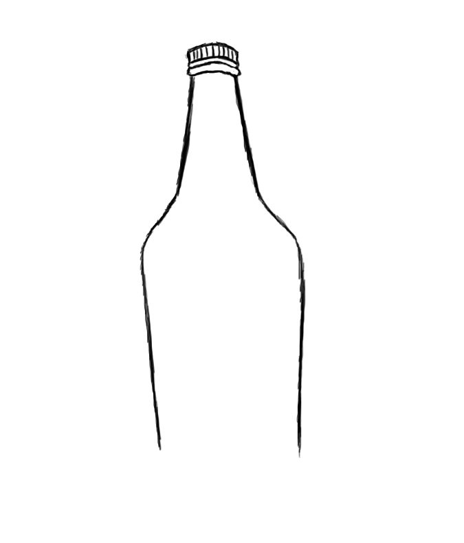 675x789 How To Draw A Bottle Steps