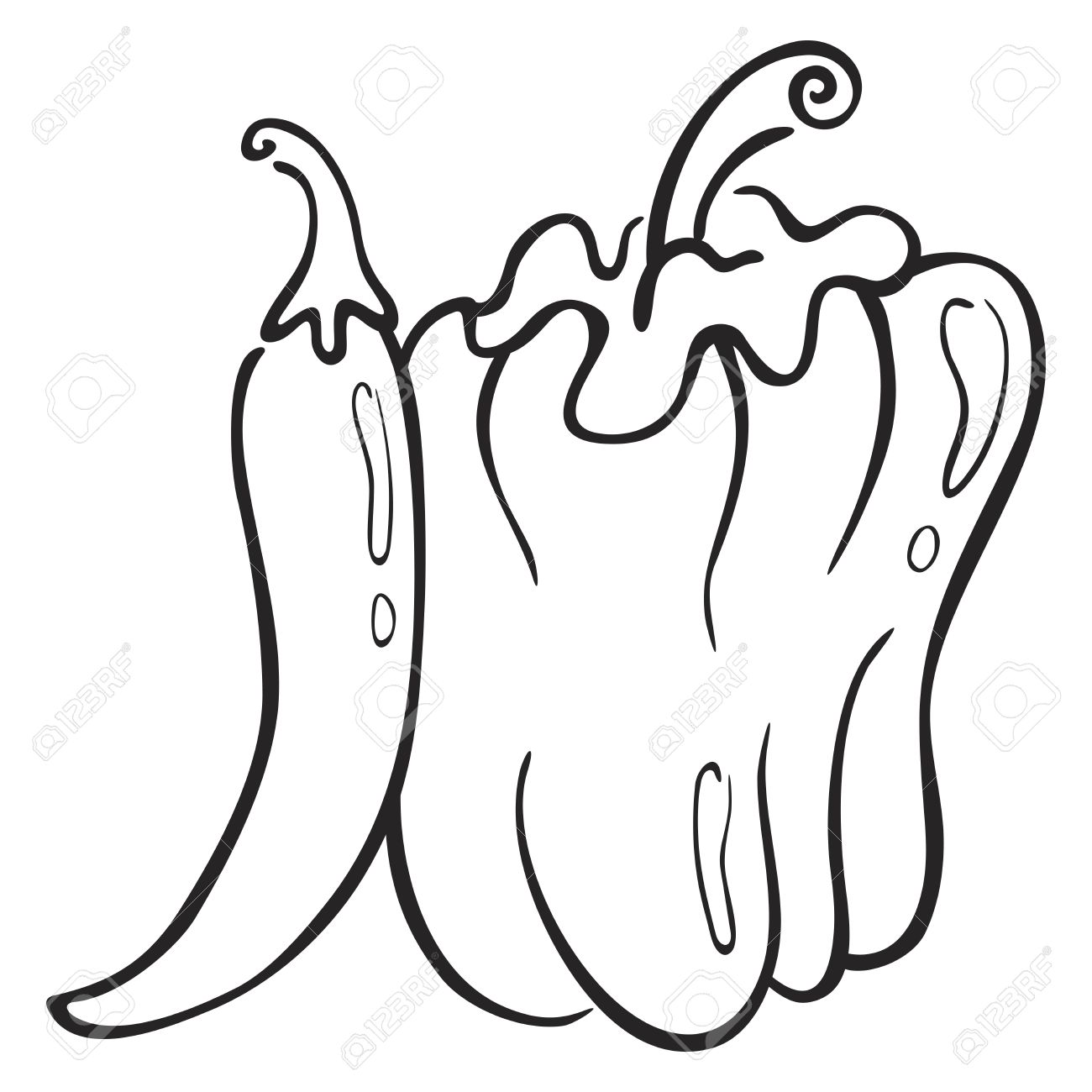 1300x1300 Peppers Drawing Free Download
