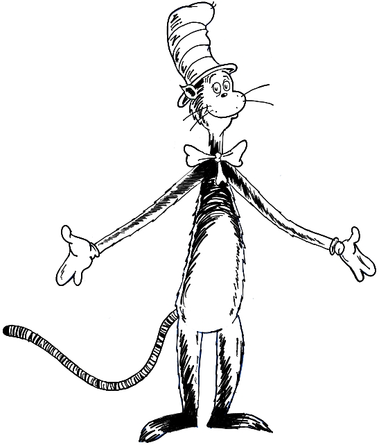 547x641 How To Draw The Cat In The Hat In Easy Step