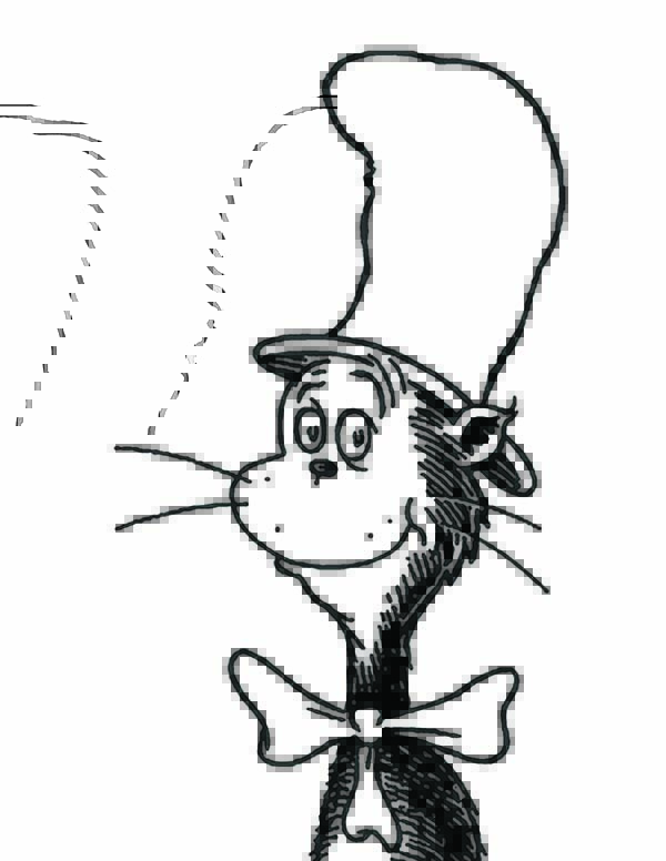 600x776 Dr Seuss The Cat In The Hat Coloring