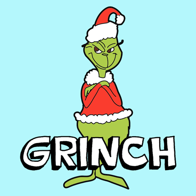 400x400 How To Draw The Grinch From Dr Seuss With Easy Step