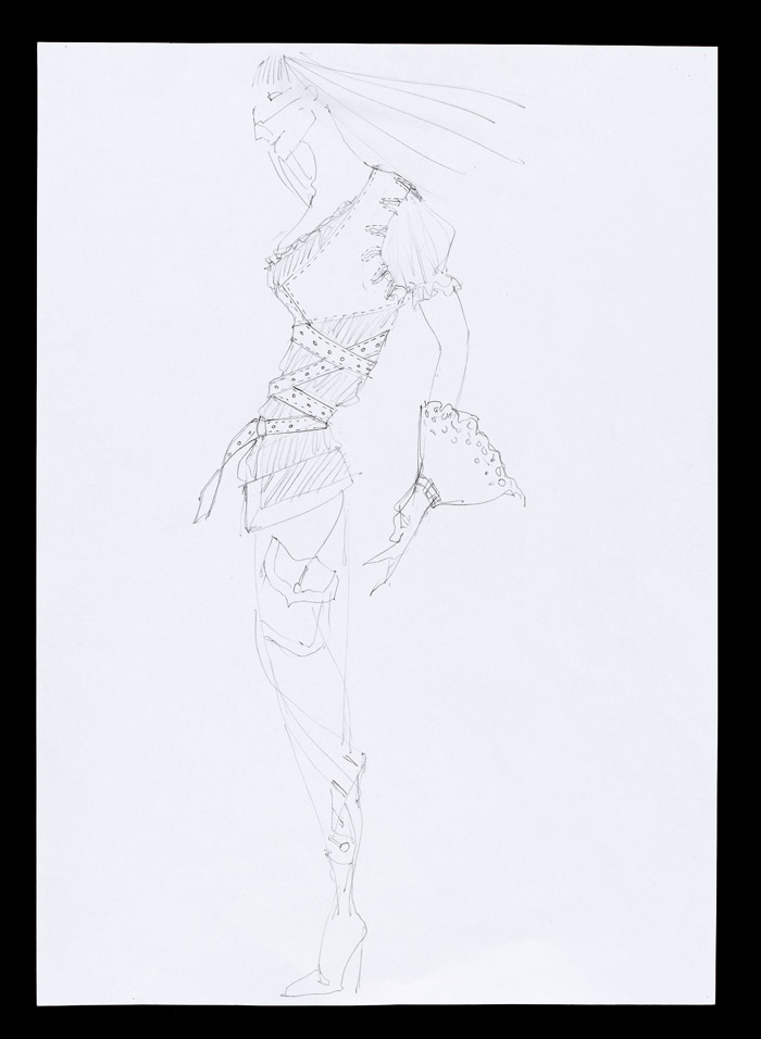 700x956 Drawing A Line Alexander Mcqueen's Drawings