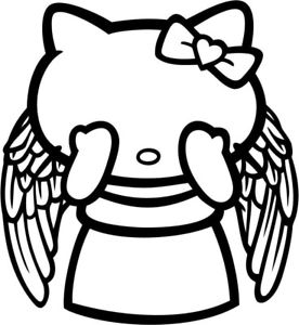 276x300 Hello Kitty Doctor Who Weeping Angel Vinyl Car Window Laptop Decal