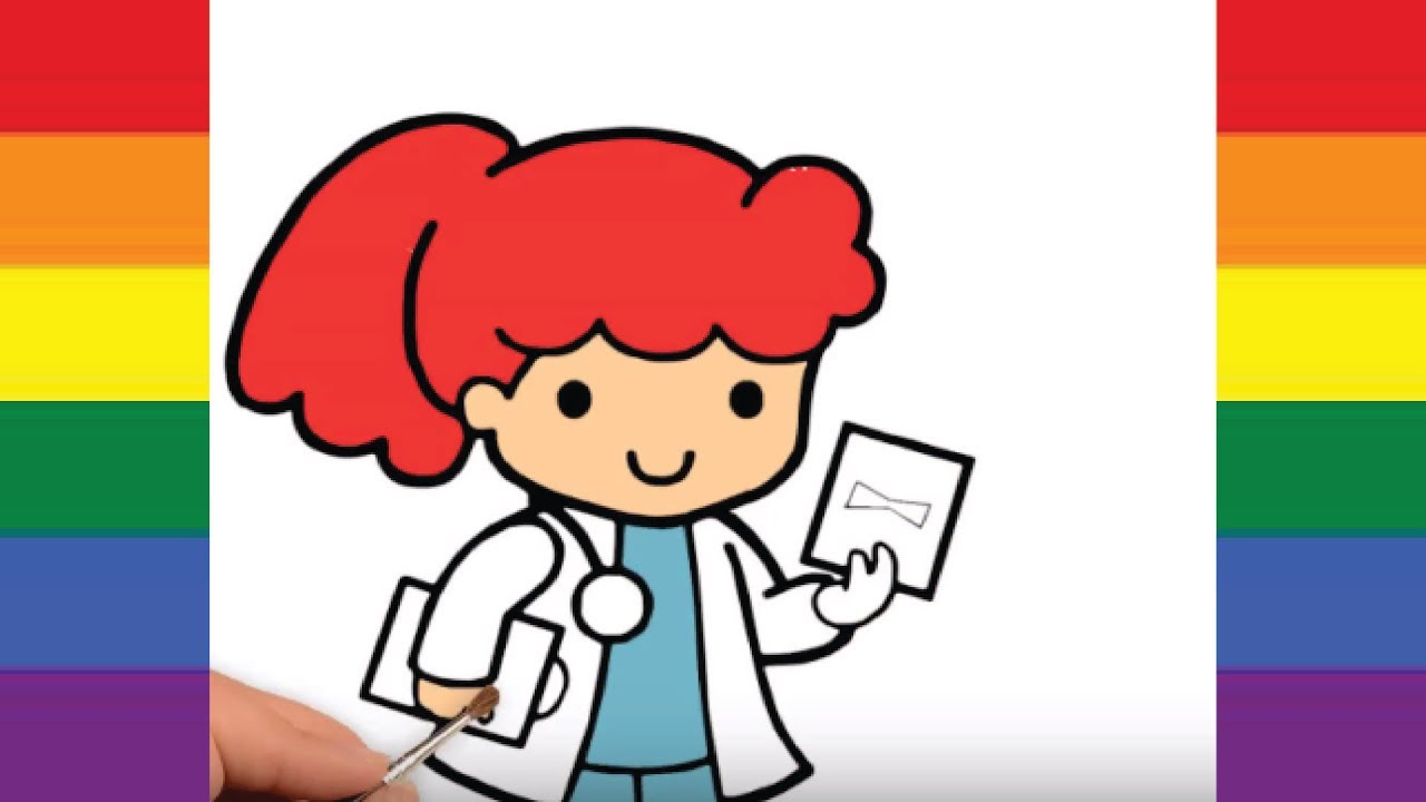1280x720 How To Draw Doctor Girl Kids Drawing And Coloring Pages Draw Color