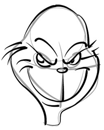 350x440 How To Draw The Grinch From Dr Seuss With Easy Step