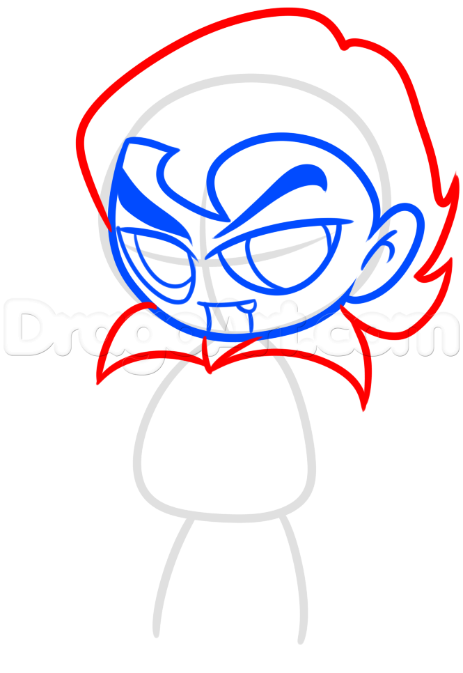 665x966 Draw Dracula Easy, Step