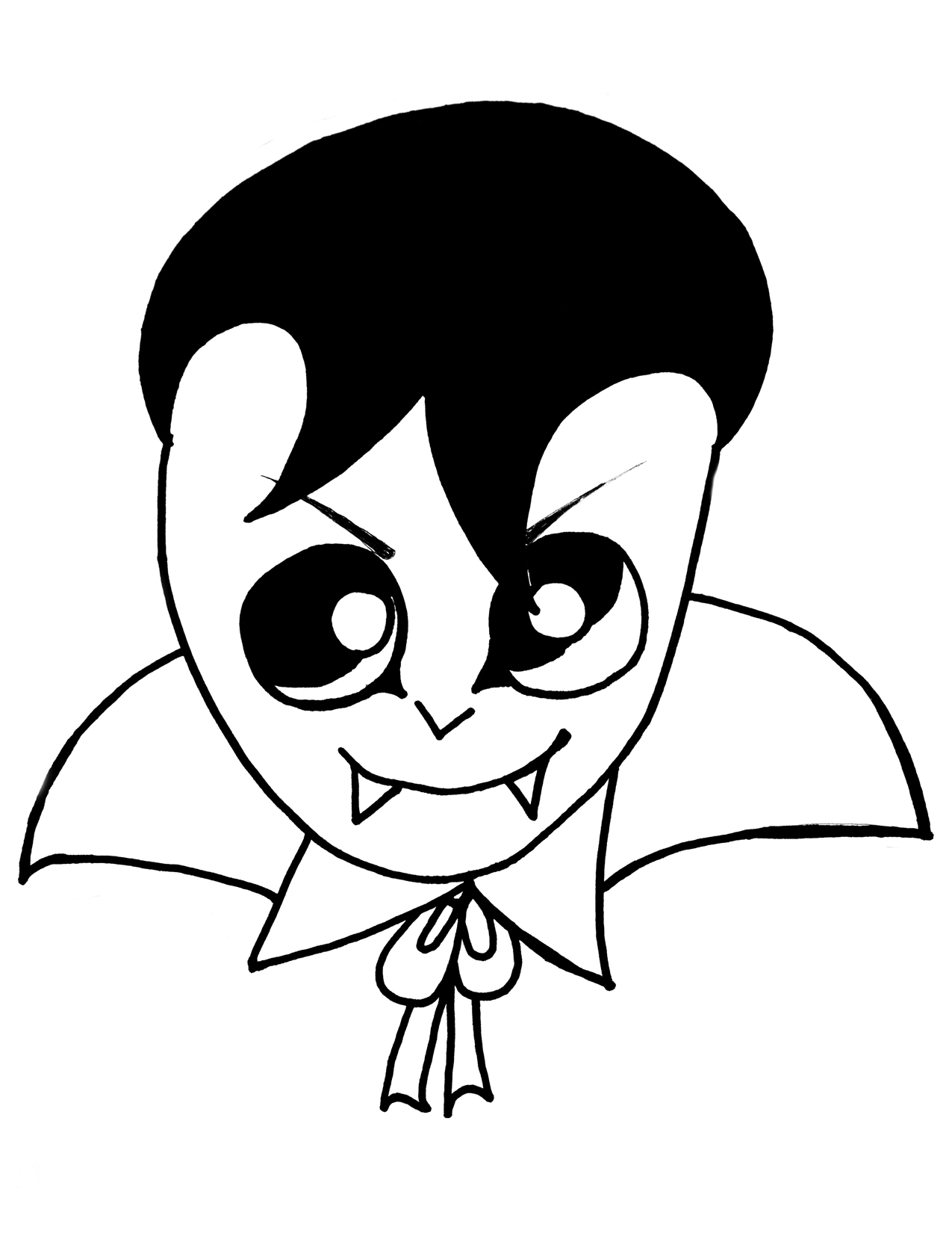 1275x1650 Halloween Dracula Drawing Drawing Skill