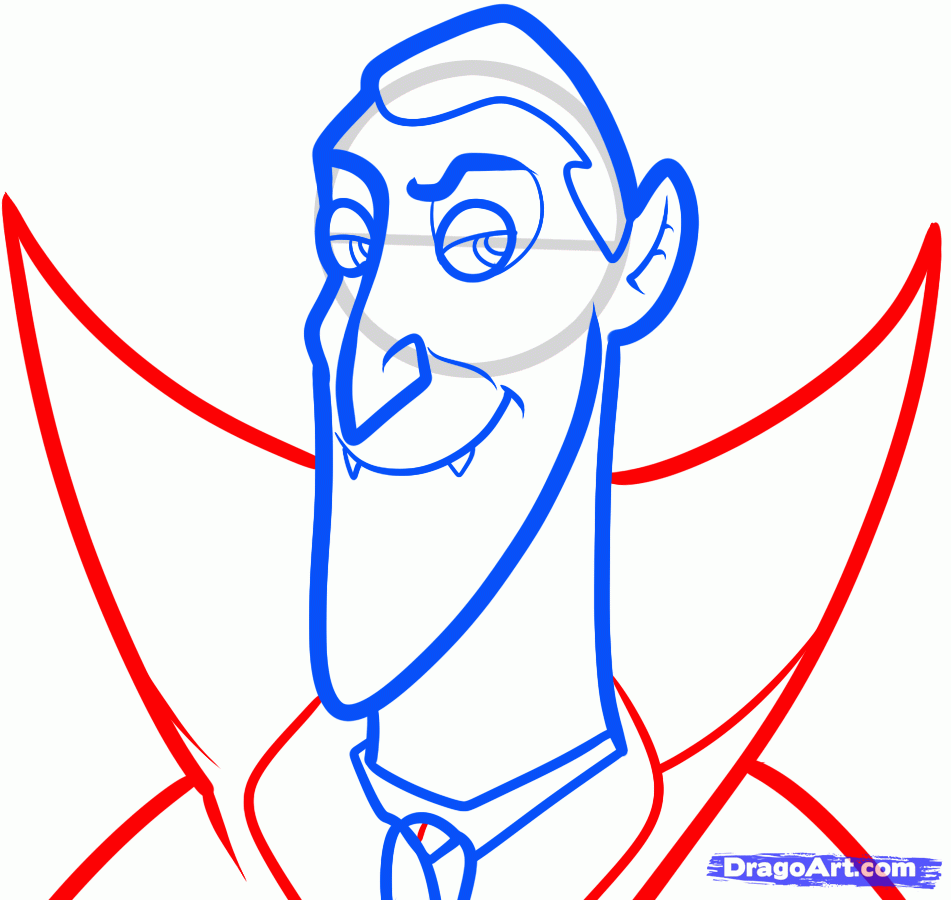 951x900 how to draw dracula, hotel transylvania, step