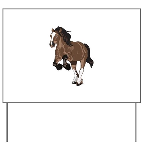 460x460 rearing draft horse yard sign
