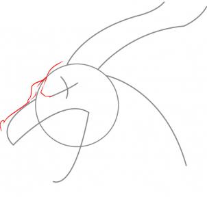302x288 How To Draw A Dragon Head, Step
