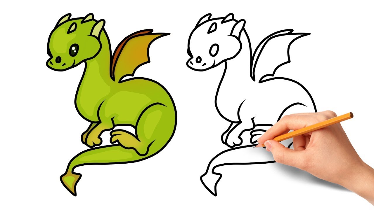 1280x720 How To Draw A Cartoon Dragon