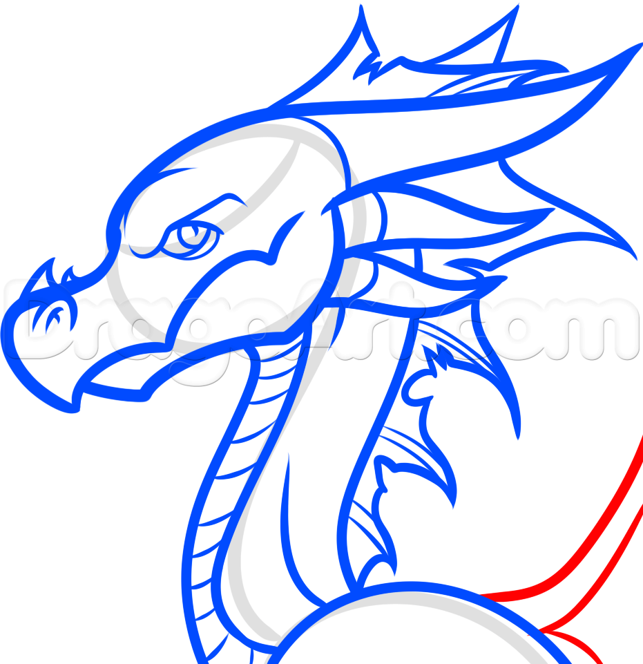 931x961 How To Draw An Easy Cartoon Dragon, Step