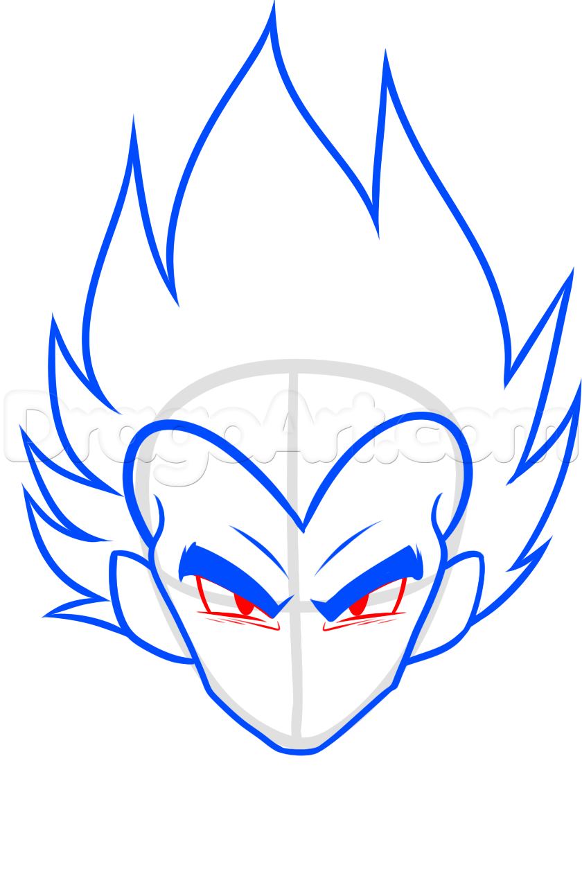 840x1264 Draw Dark Vegeta, Step