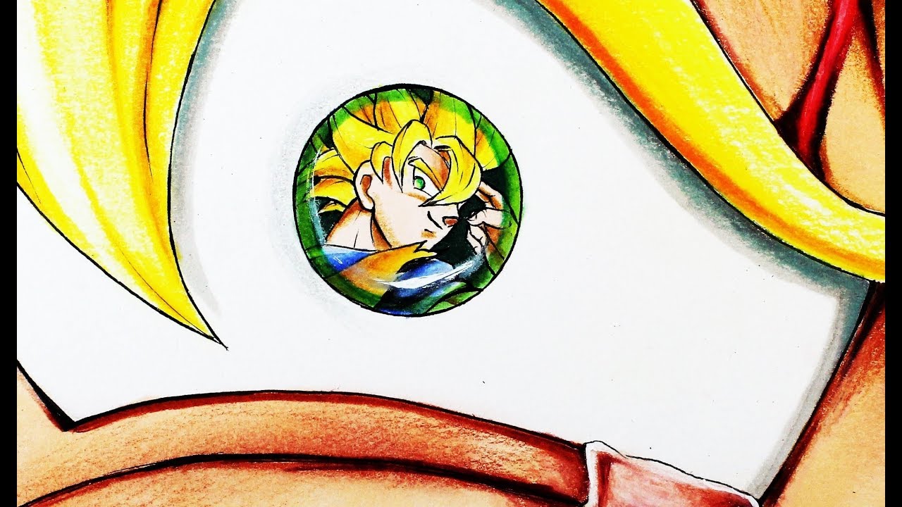1280x720 Epic Dragon Ball Z Drawing !! Draw Goku In Gohan's Eye !!!!