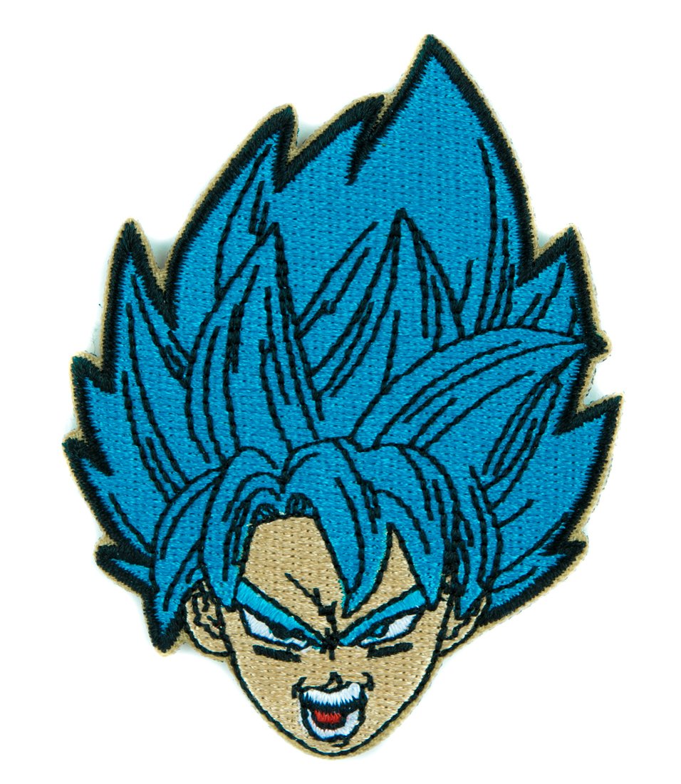 956x1100 Dragon Ball Z Goku Super Saiyan Blue Patch Iron On Applique Anime