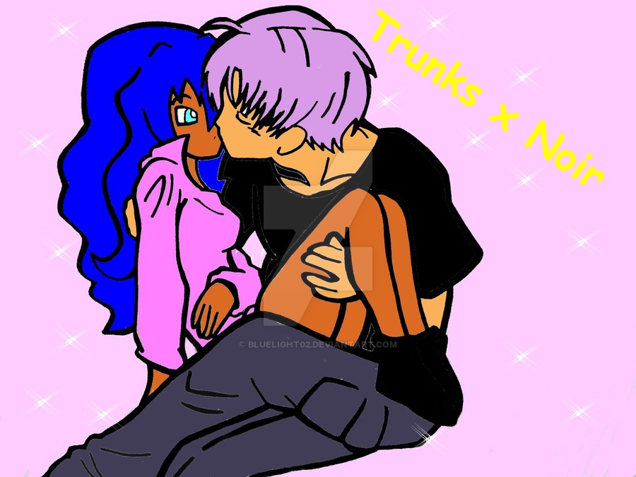 900x675 dragonball z trunks kiss his girlfriend noir