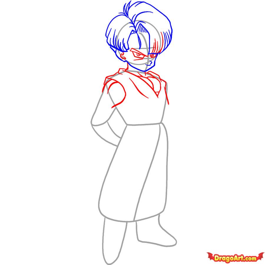 900x900 How To Draw Kid Trunks, Step