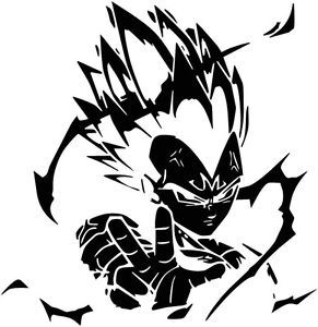 291x300 Dbz Dragon Ball Z Super Saiyan Vegeta Decal