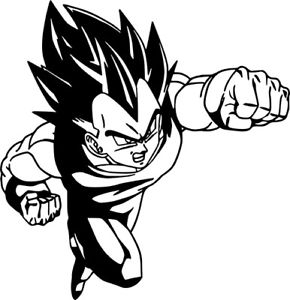 290x300 Vegeta Dragon Ball Z Dbz Anime Wall Car Truck Window Vinyl Sticker