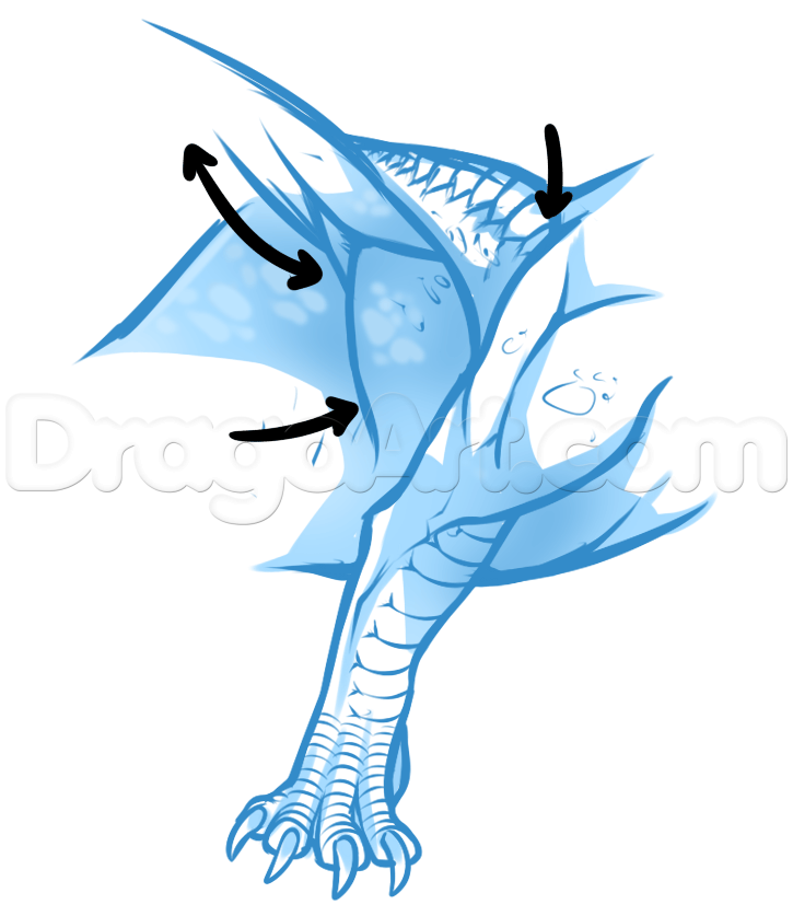 725x837 Draw A Dragon Body, Step