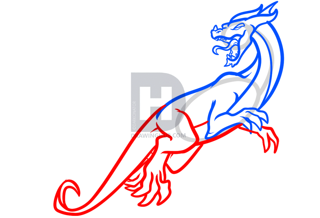 Dragon Body Drawing | Free download on ClipArtMag