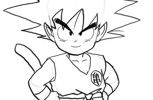 500x329 Projects Ideas How To Draw Son Goku Full Body Dragon Ball Z