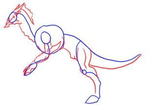 302x216 Draw A Dragon Body For The Mercenary Dragon, Step