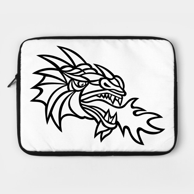 630x630 Mythical Dragon Breathing Fire Mascot