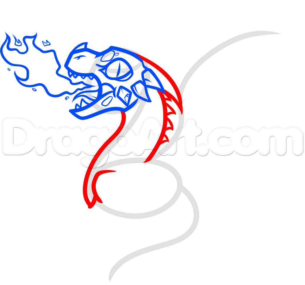 1063x991 Step How To Draw A Baby Fire Breathing Dragon