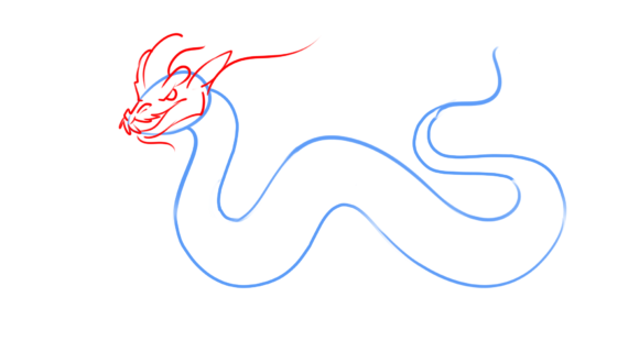 570x320 Chinese Dragon Drawing Easy Step