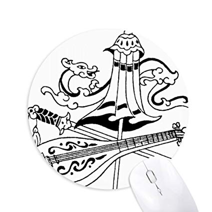 425x425 Chinese Umbrella Sword Dragon Drawing Round Non Slip
