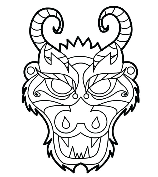 600x671 simple chinese dragon how to draw a dragon head dragon mask
