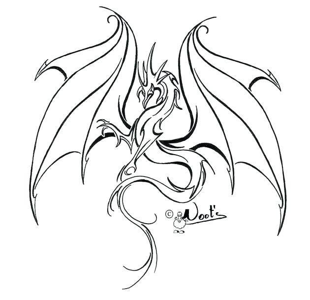630x609 Dragon Outline Drawing Outline Draw Dragon