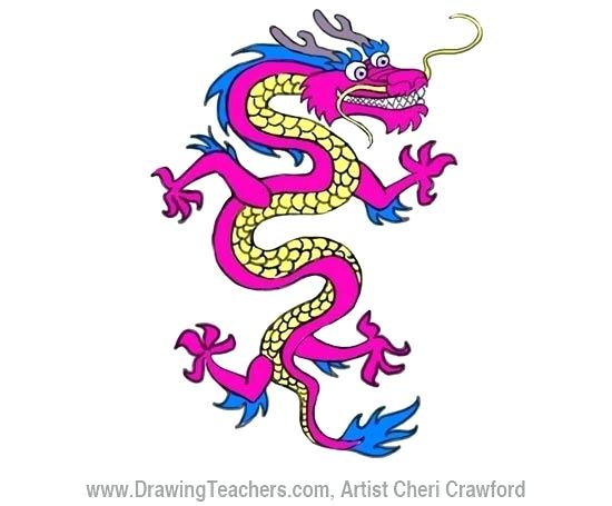 550x455 Chinese Dragon Easy To Draw