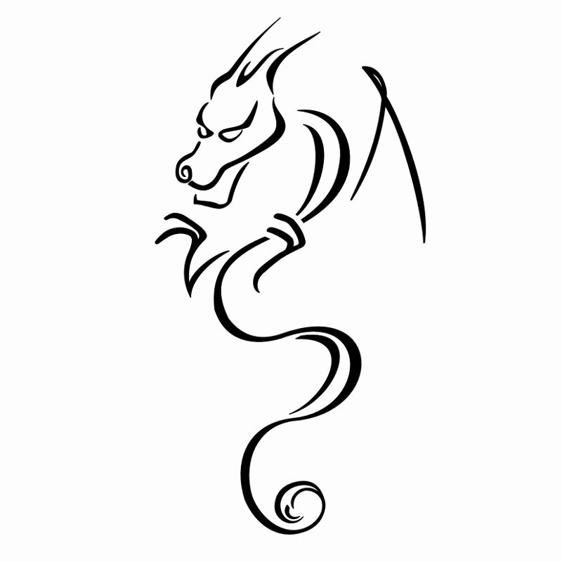 800x800 Dragon Tattoo Sketches Lovely World Tattoo Art Tribal Dragon