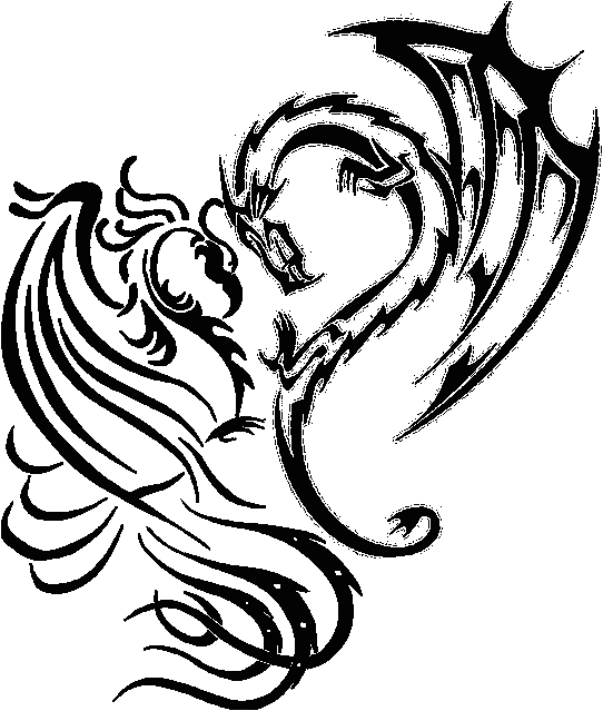 542x639 Mother Dragon Tattoo Designs Phoenix Dragon Heart