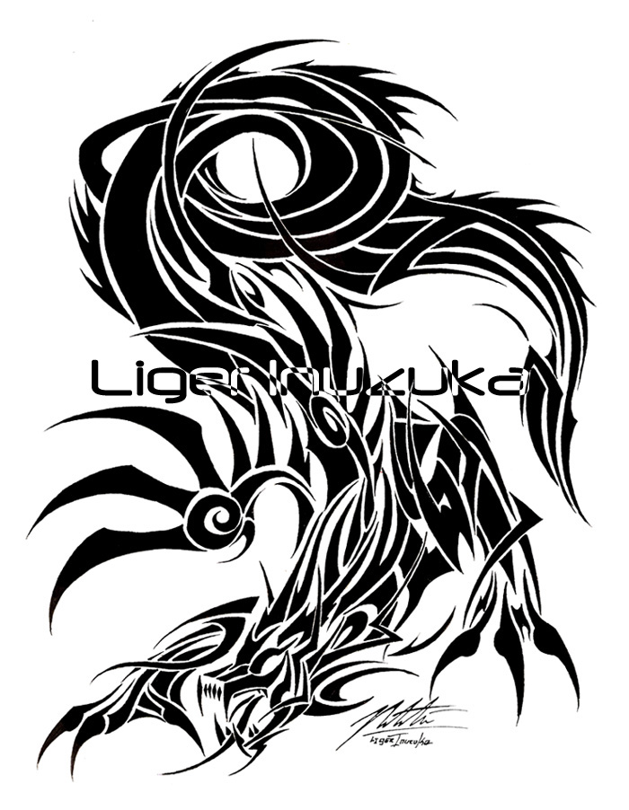 700x902 Amazing Tribal Dragon Tattoo Design Ideas
