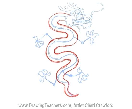 550x455 How To Draw A Dragon For Kids Easy