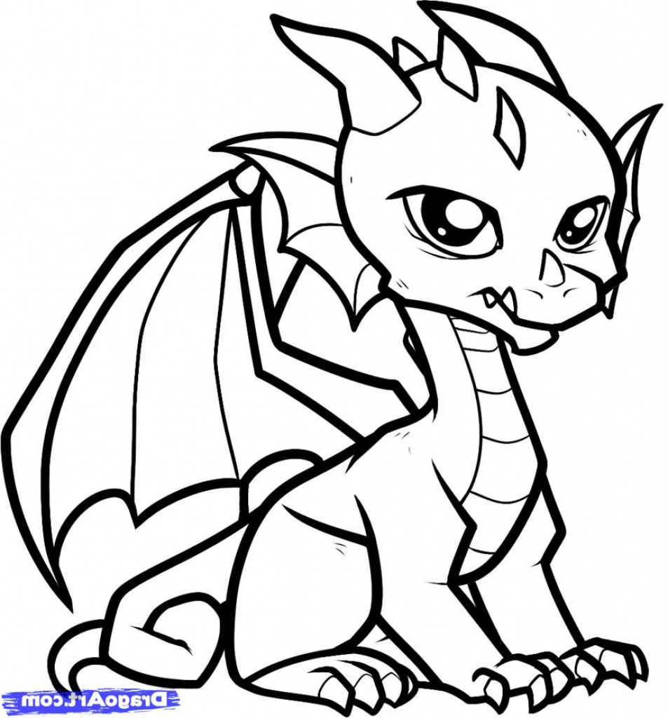 953x1024 Easy Draw Dragon To Dragons Coloring Pages