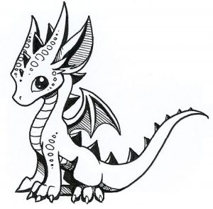 300x294 Enormous Dragon Drawing Pictures Cute Little