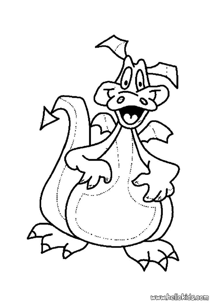 749x1060 Happy Dragon Coloring