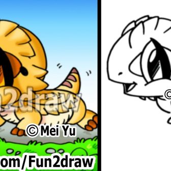 336x336 Bearded Dragon Drawing Pages Simple Head Face Easy Iguana