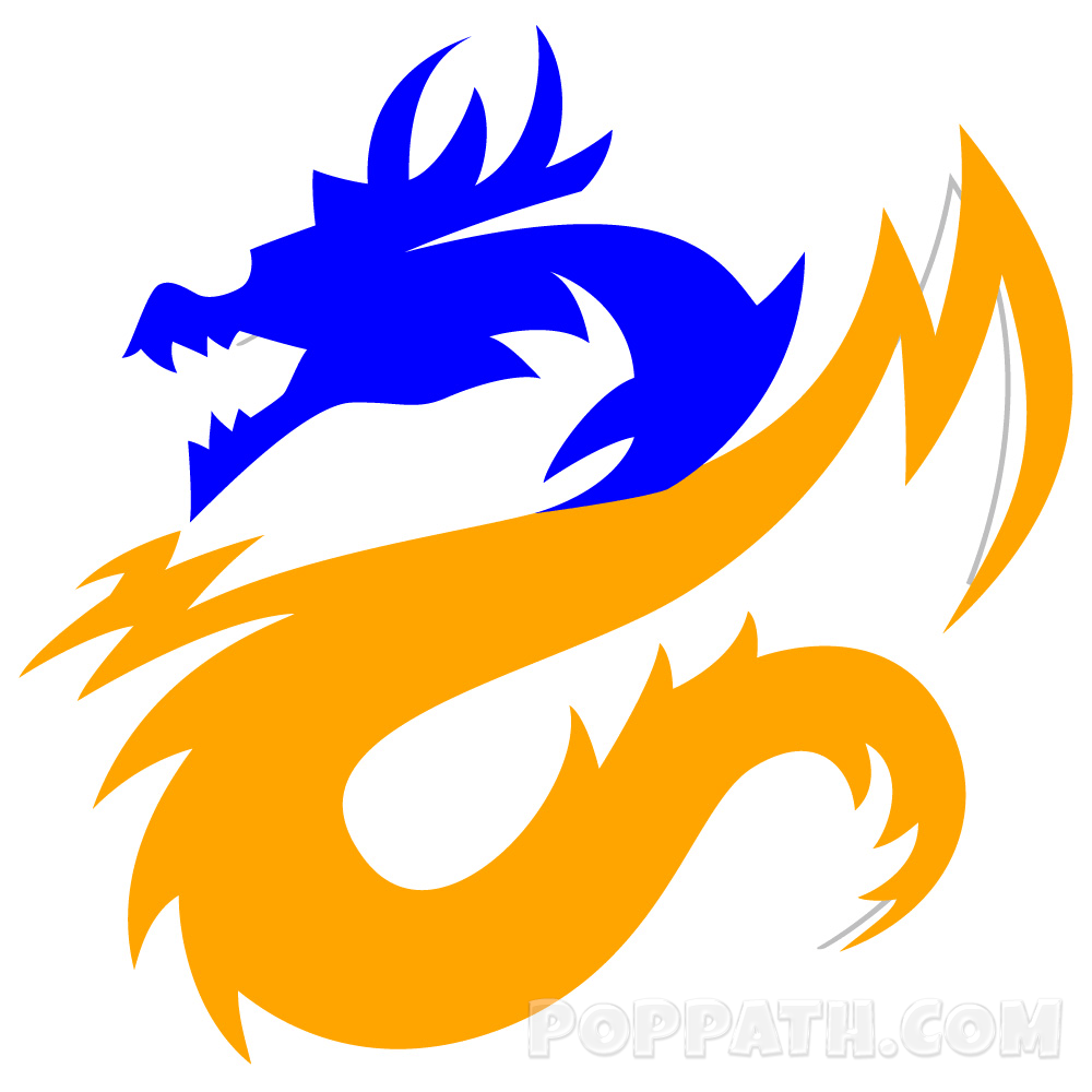 1000x1000 How To Draw A Dragon Tribal Tattoo Pop Path