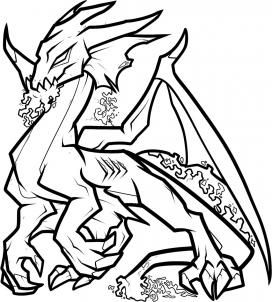 272x302 How To Draw A Water Dragon, Blue Dragon, Step