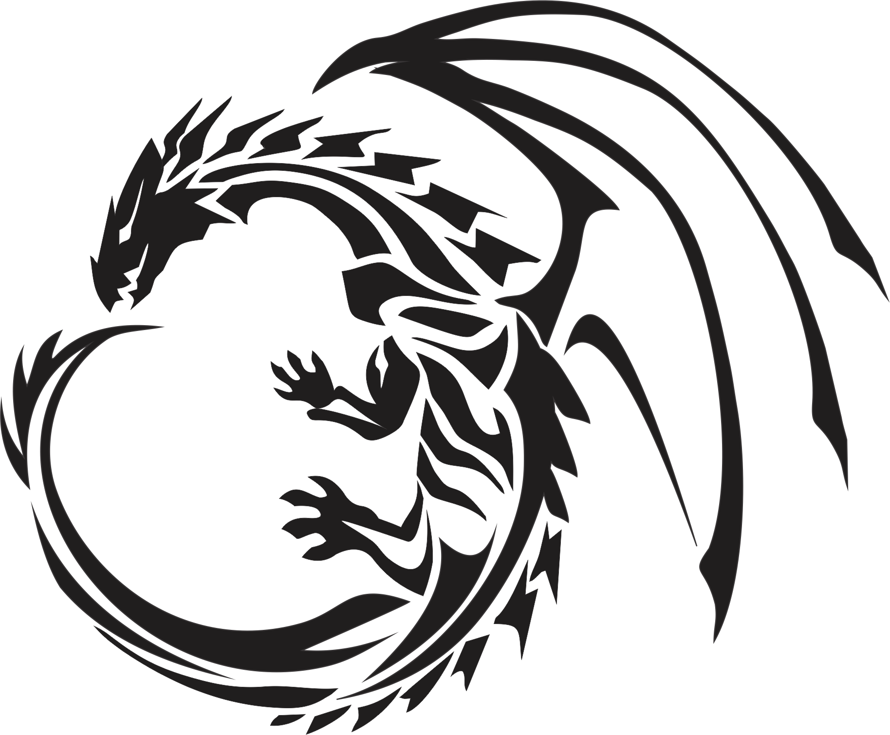 1828x1510 Dragon Clip Hand Tattoo Transparent Png Clipart Free Download