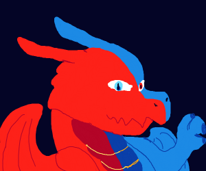 300x250 Red And Blue Dragon