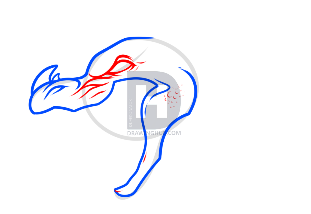 1047x720 Dragon Drawing Tutorial, Step